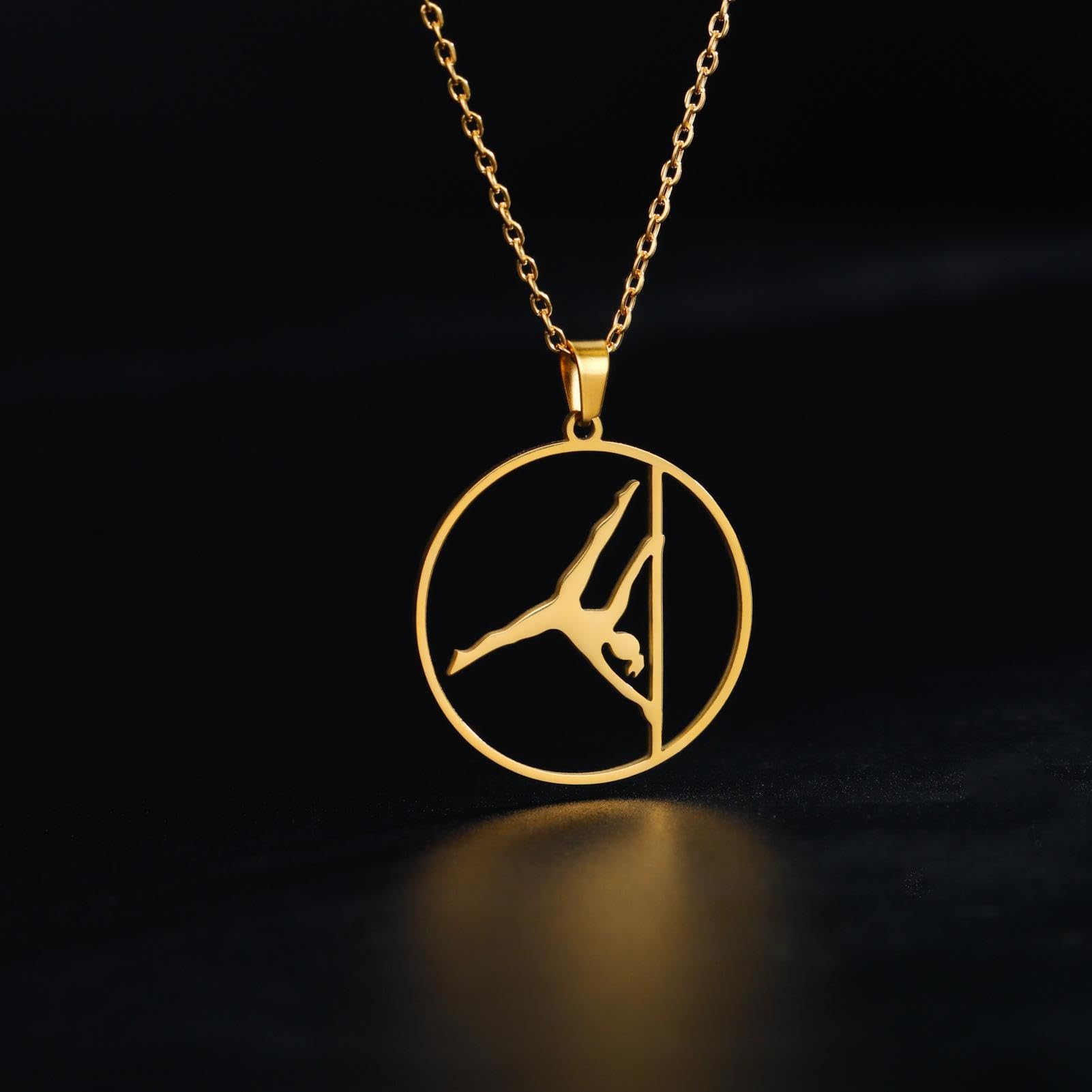 Classico Collana Uomo Donna Gioielli Ciondolo Pendente Necklace Artistic Gymnastics Pole Dance Support Action Pendant Necklace