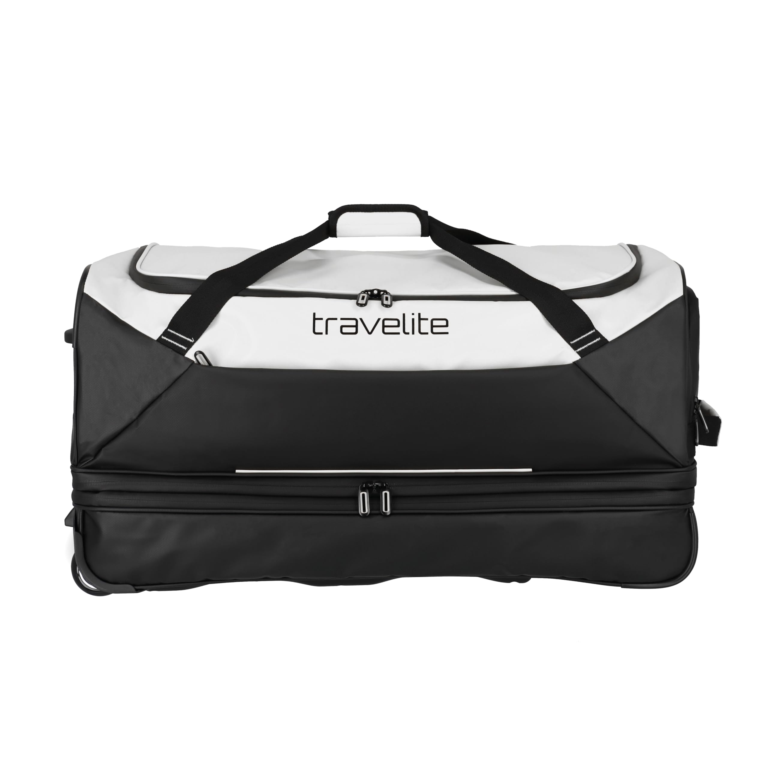 Travelite Trolley Reisetasche mit Rollen aus wasserabweisendem Material, Basics Weichgepäck Rolltasche mit Dehnfalte, 70 cm, 98-119 Liter