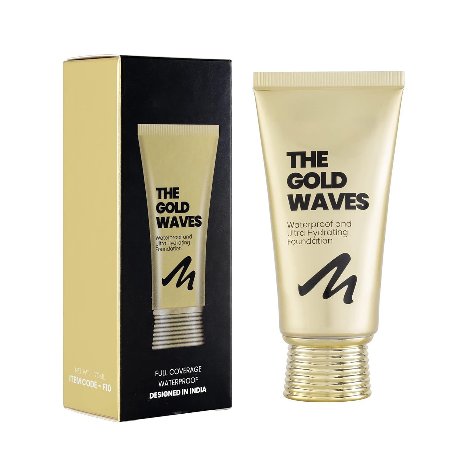 Ars The Gold Waves Waterproof Matte Foundation For 18 Hrs Long Lasting Stay Full Coverage F10 50ml (Pack Of 1). (101-Ivory, Free Size)-image-34