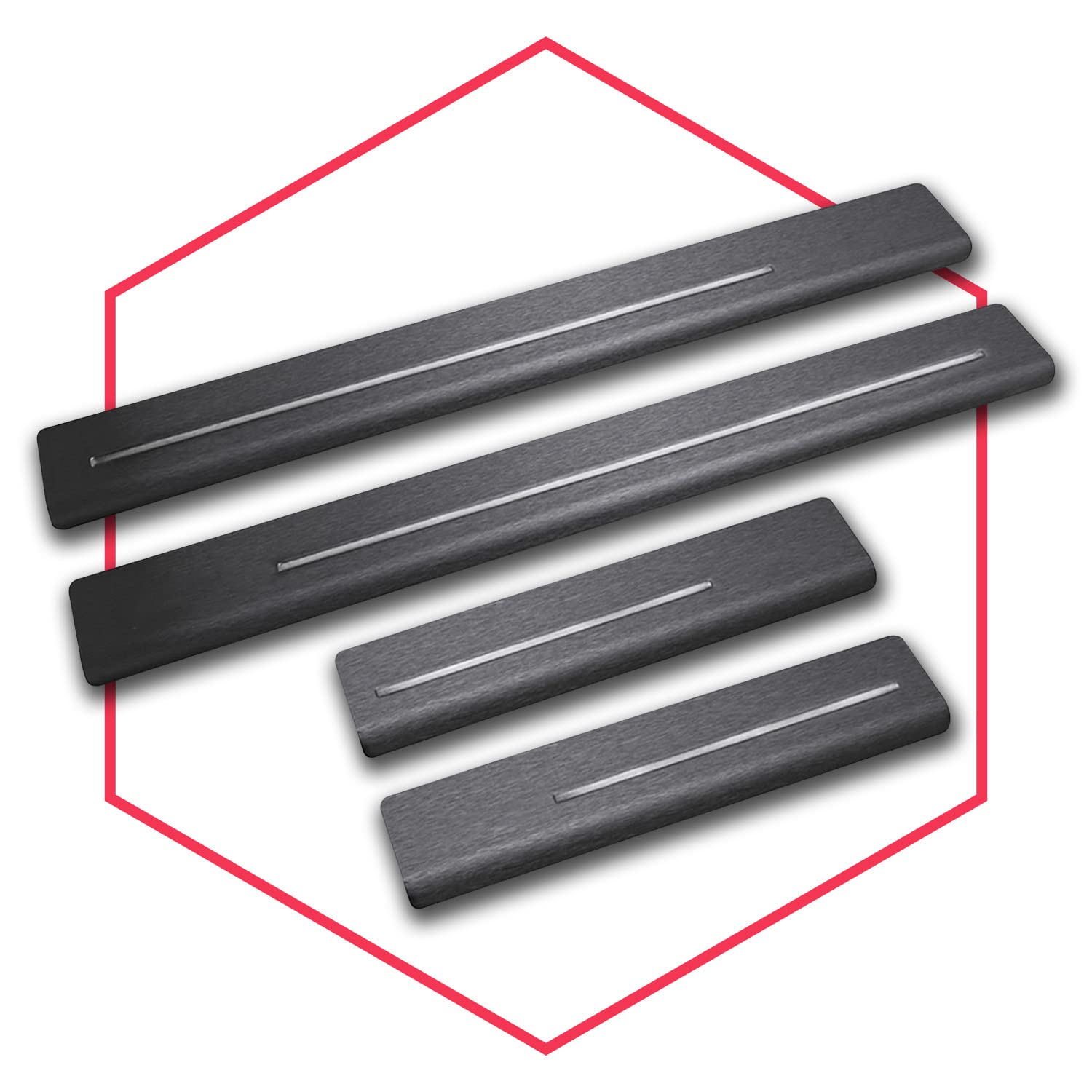 Ribetes para puertas de coche, protectores de bordes de acero inoxidable, autoadhesivos, con cinta adhesiva, para puertas interiores y puertas, color negro y plateado