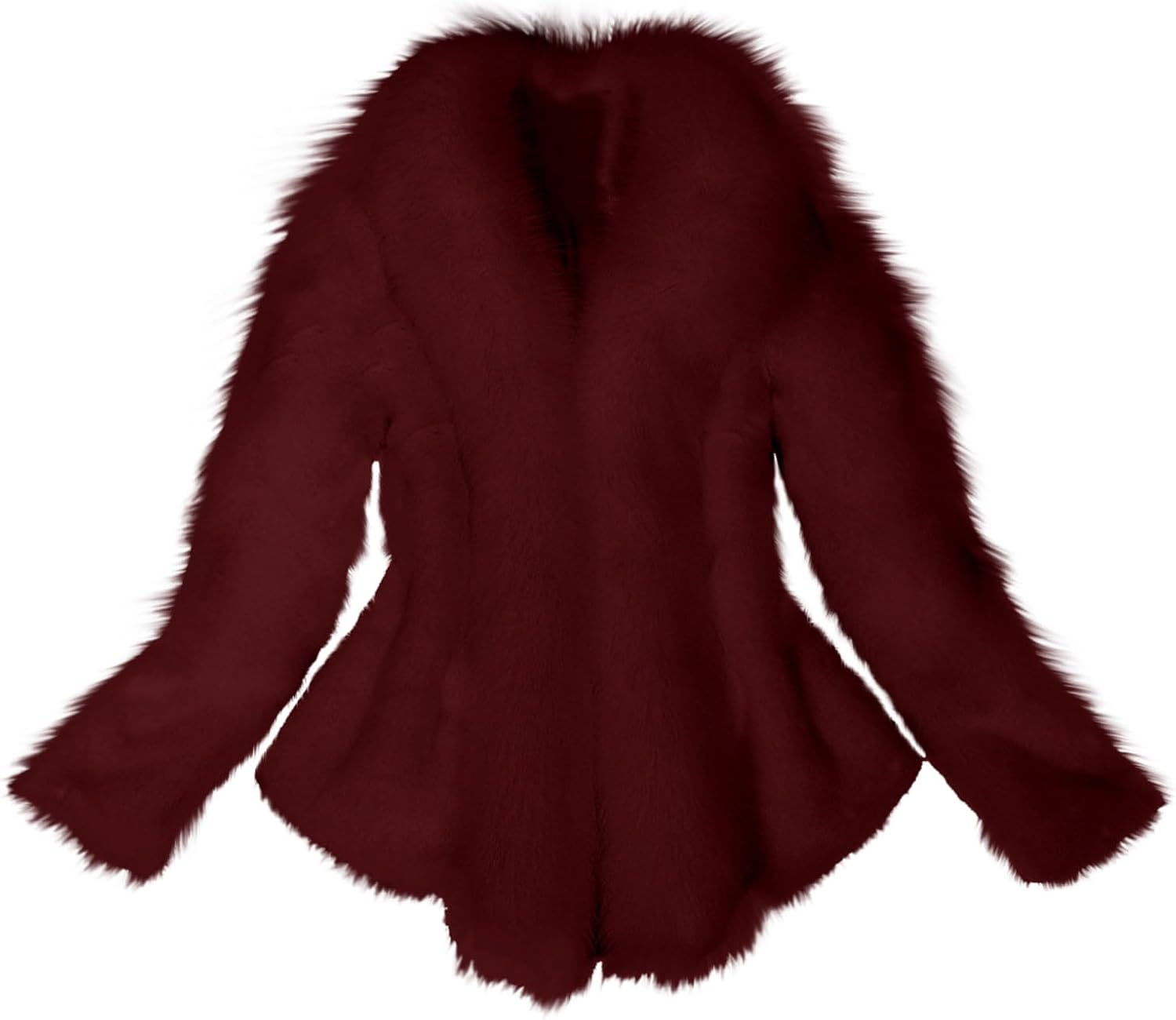 Womens Fashion Furry Coat Long Sleeve Faux Fur Jacket Elegant Ladies Warm Winter Coats Classic Cardigan Outerwear