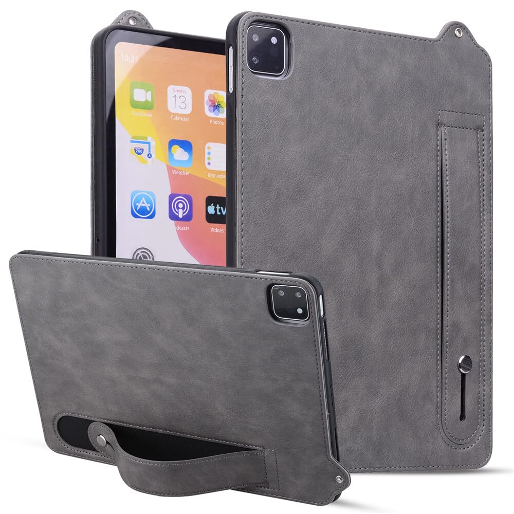 Étui iPad mini 7 2024 A17 Pro protection arrière cuir sangle silicone - 8