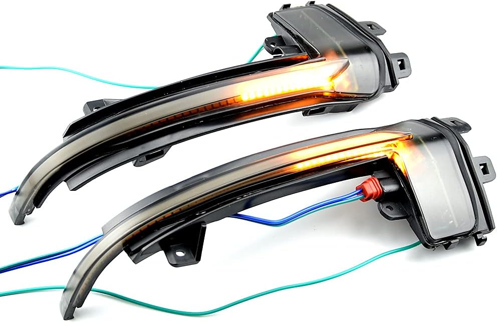 2pcs Dynamic Sequential Blink LED Side Mirror Turn Signal Light Assembly Compatible with Au-di A6 A3 8P A4 A5 B8.5 RS3 RS4 RS5