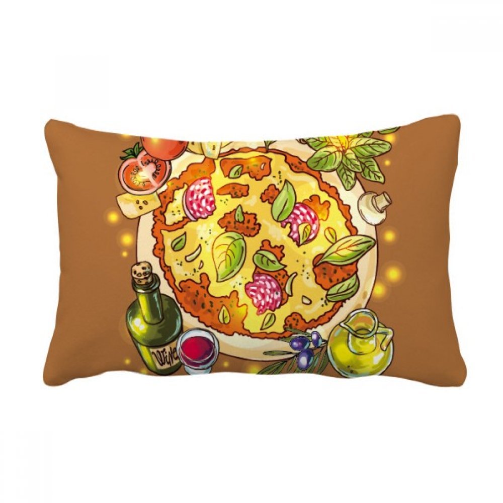 Thé jeter coussin oreiller lombaire pizza Italie multicolor 40x60