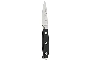 HENCKELS Forged Premio Paring Knife, 3 Inch. Black and Stainless Steel