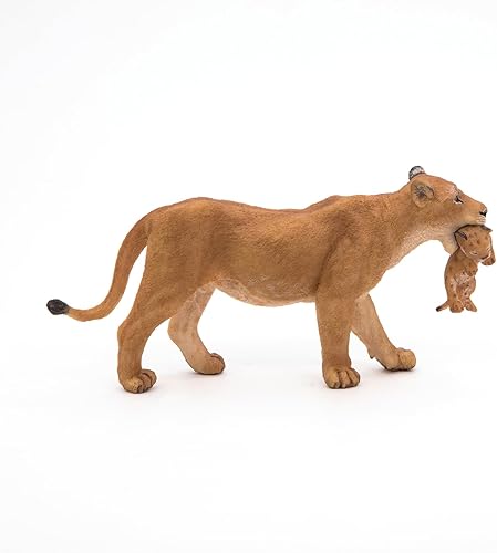 Miniatura 4 de Papo Figura Wild Animal Kingdom, Leona con cachorro, multicolor (50043), 2.6 in