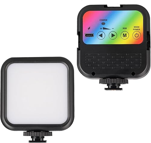 Portable RGB Video Light with 70 LED's, Compatible with Nikon COOLPIX P900, Adjustable Color Temperature, and Long-Lasting Rechargeable Battery