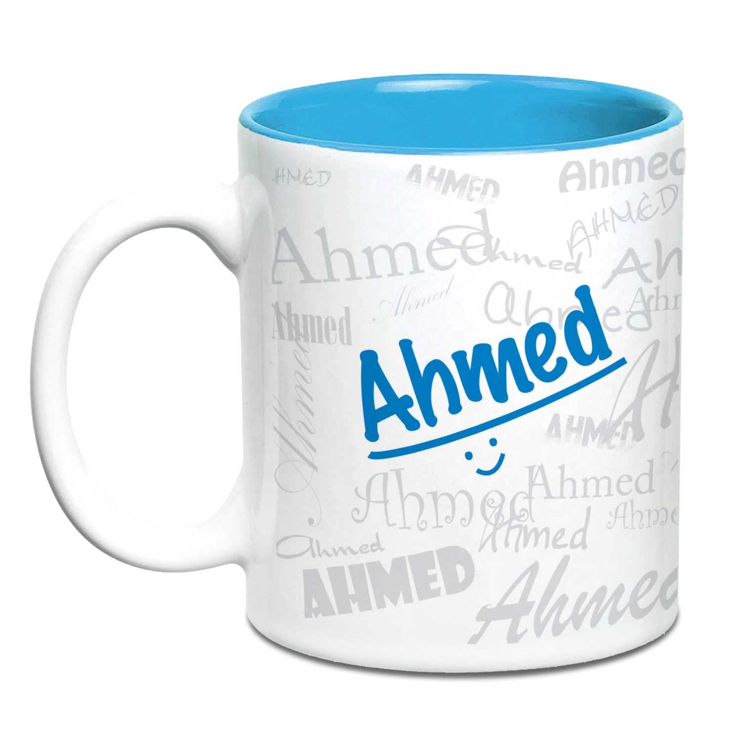 Hot MuggsMe Graffiti Mug - Ahmed Personalised Name Ceramic, 315ml, 1 Unit