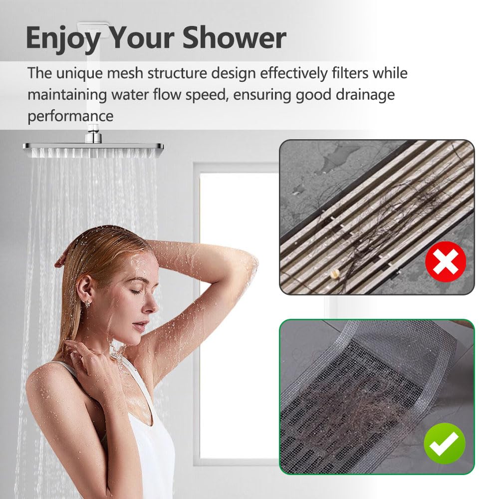 Set Di 50 Adesivi Usa E Getta, Filtro Raccogli Capelli Per Doccia - Foto 14