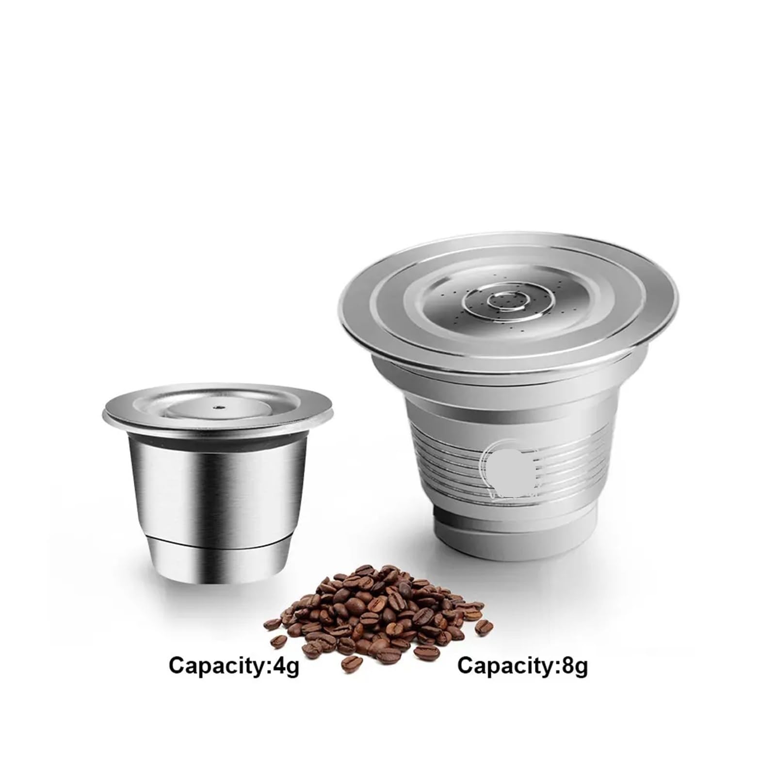 Compatible con cápsulas reutilizables Philips L'Or Barista | Cápsulas recargables de acero inoxidable; Se adapta a las máquinas L'Or Barista.(1big pod)