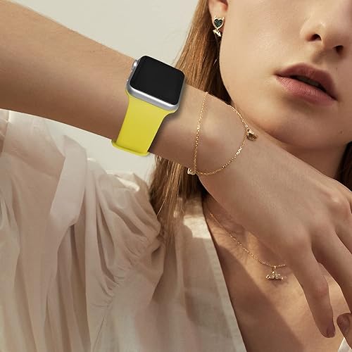 Miniatura 3 de Compatible con correas de Apple Watch de 1.496in, 1.575in, 1.614in, 1.654in, 1.732in, 1.772in, correa de repuesto deportiva de silicona suave