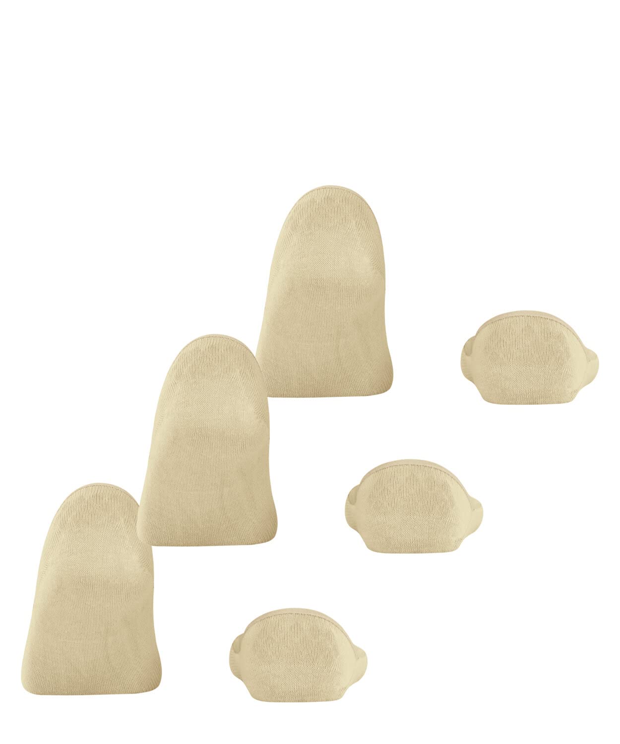 FALKE mujer Invisible Step Medium Cut 3-Pack calcetines invisibles transpirable sostenible algodón no-show sistema antideslizante invisible en la zona del talón no resbala en los zapatos 3 pares | con sistema anti deslizamiento