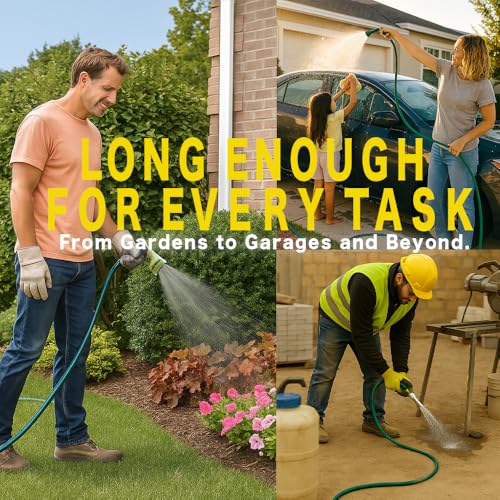 Image of 20FT 1 /2-Inch Style PVC Garden Hose with Brass GHT Fittings