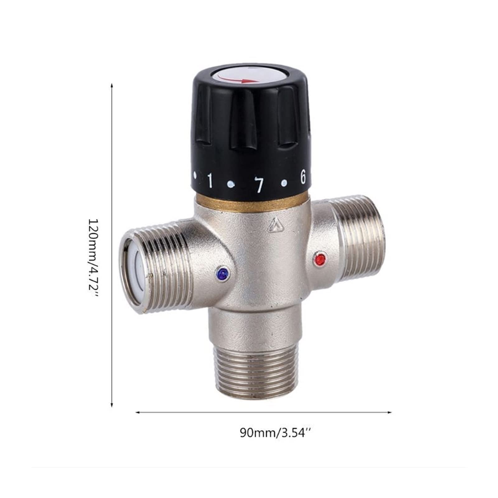 Youngran 3/4 de Pulgada DN20 Válvula de Mezcla termostática del Calentador Solar Tmv Termostato de válvula de tubería 63HF Leisurely