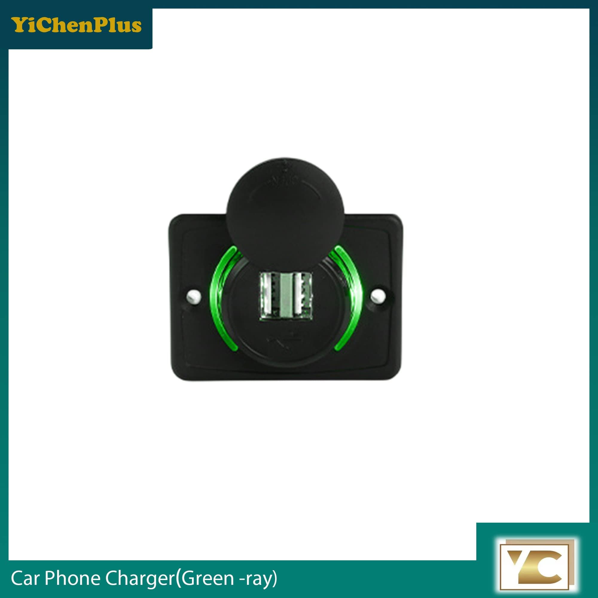 Caricatore a doppia porta USB QC 3.0, ricarica rapida, impermeabile, con voltmetro a LED per auto