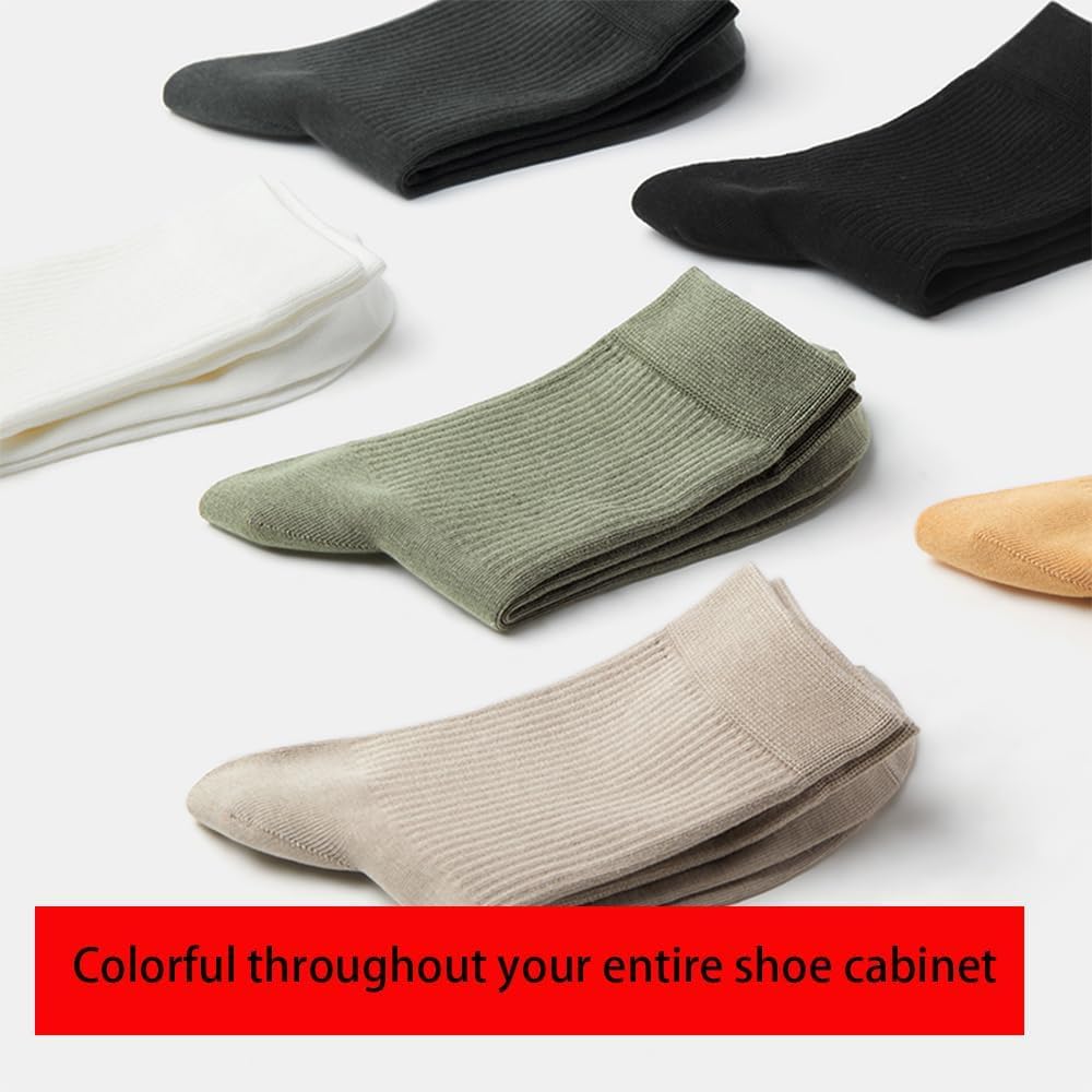 Chaussettes Basses Chaussettes Longues 6 Paires Chaussettes en Coton peigné Hommes Travail Sport Course mi-Mollet Chaussettes Amorti décontracté Respirant Chaussettes Coupe Confortable