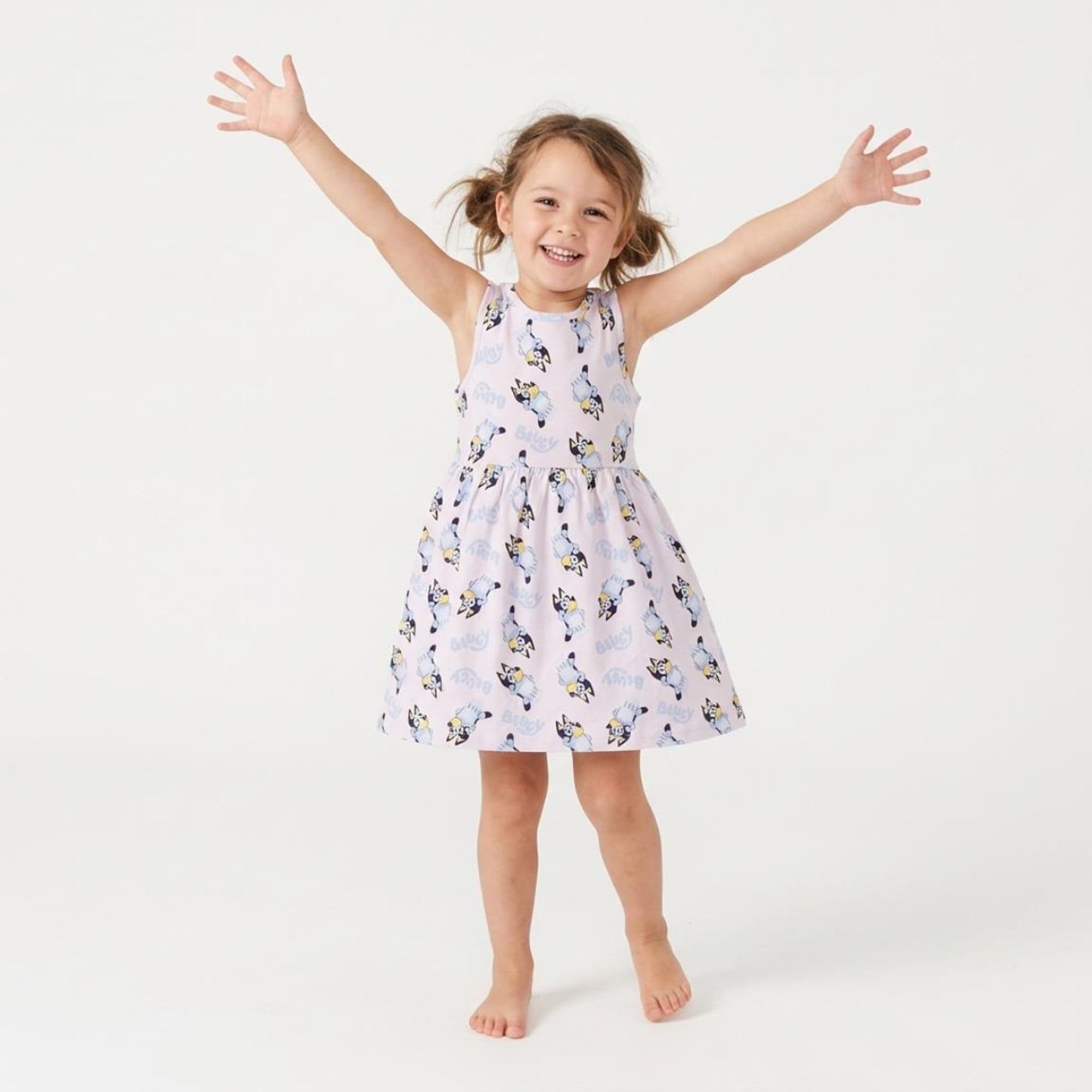 Vestido Bluey Niña Verano Sin Mangas Ropa Casual Cómoda Ligera