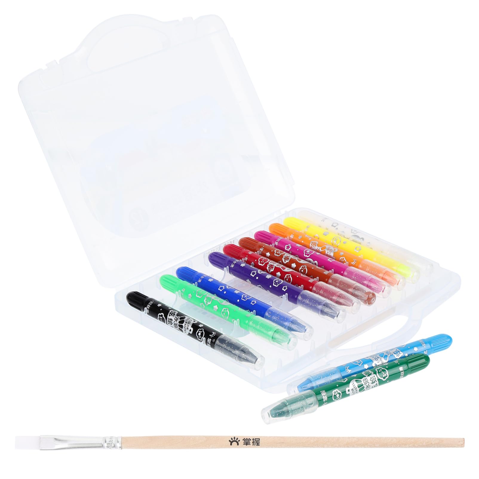 Hemoton 12pcs Giant Chunky Crayons Bulk Set for Classroom Oil Pastels for Kids Toddlers Coloring Crayons Ergonomic Design