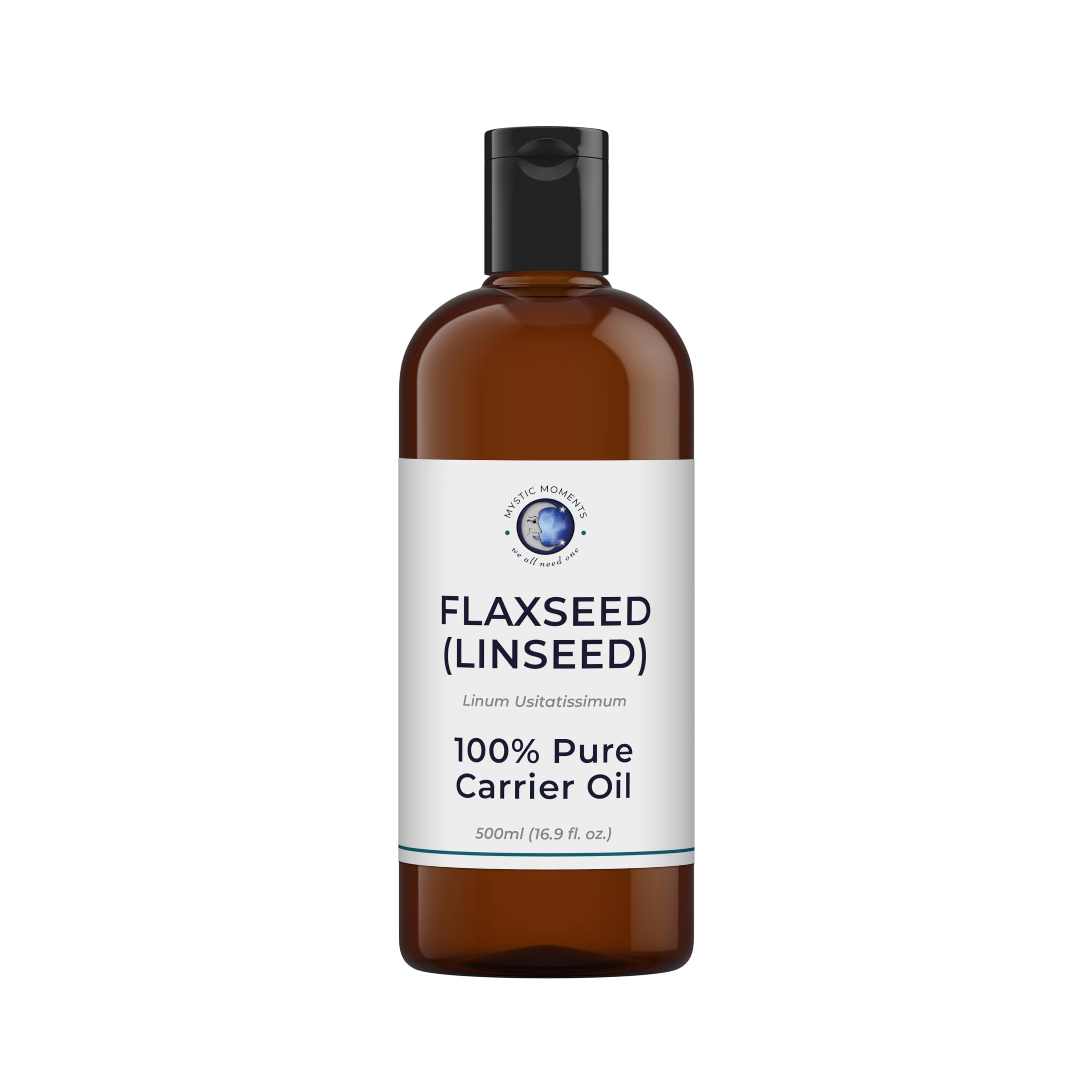 Mystic Moments| Flaxseed (Linseed) Carrier Oil 500ml | Linum usitatissimum | Nourishing Conditioning Oil for Skin & Hair | Natural Carrier for Massage, Aromatherapy & Cosmetic Use