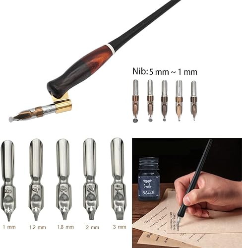 Miniatura 6 de Juego de 30 plumas de acero inoxidable para caligrafía, punta de caligrafía, punta de manga, plumas estilográficas, repuesto con caja de