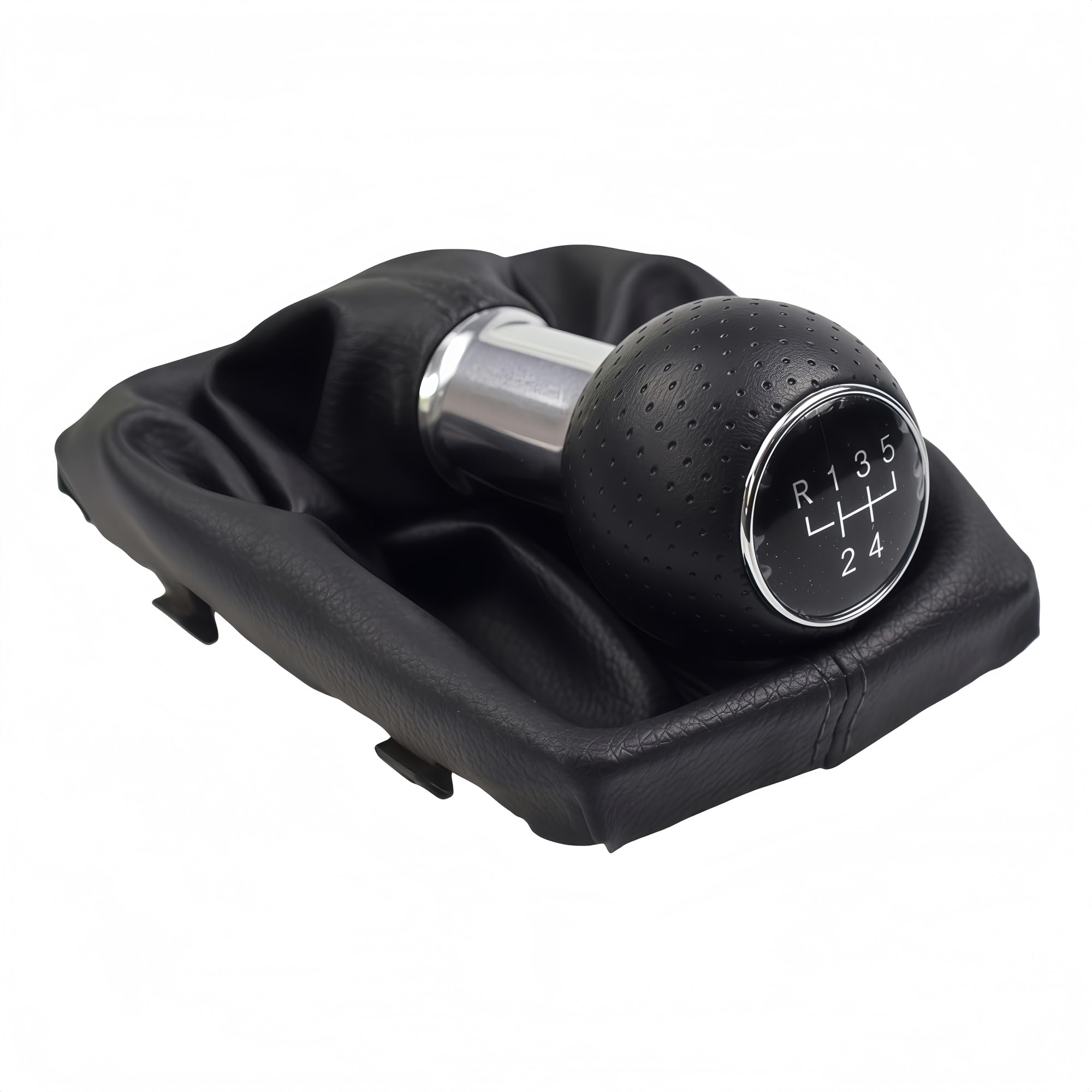 Grozzy Universal Shifter Handle 12mm for A4 B6 B7 2000-2008 5/6 for Speed Gear Shift Knob Stick Lever Handball(R5-Black)