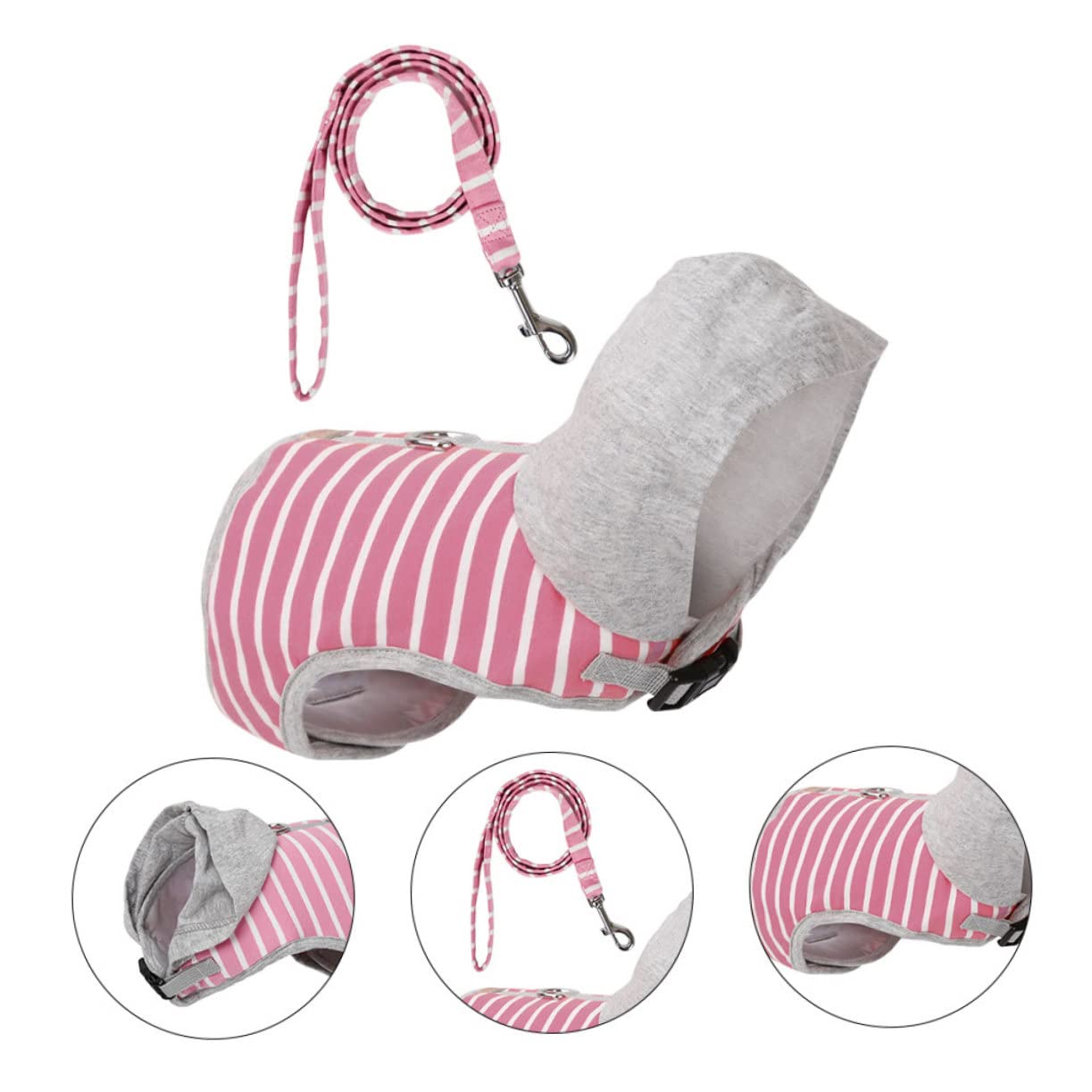 Toddmomy 3pièces Harnais Et Laisse Rayé pour Chat Gilet De Promenade Confortable Et Sécurisé Sangle Ajustable pour Chats pour Et Entraînement