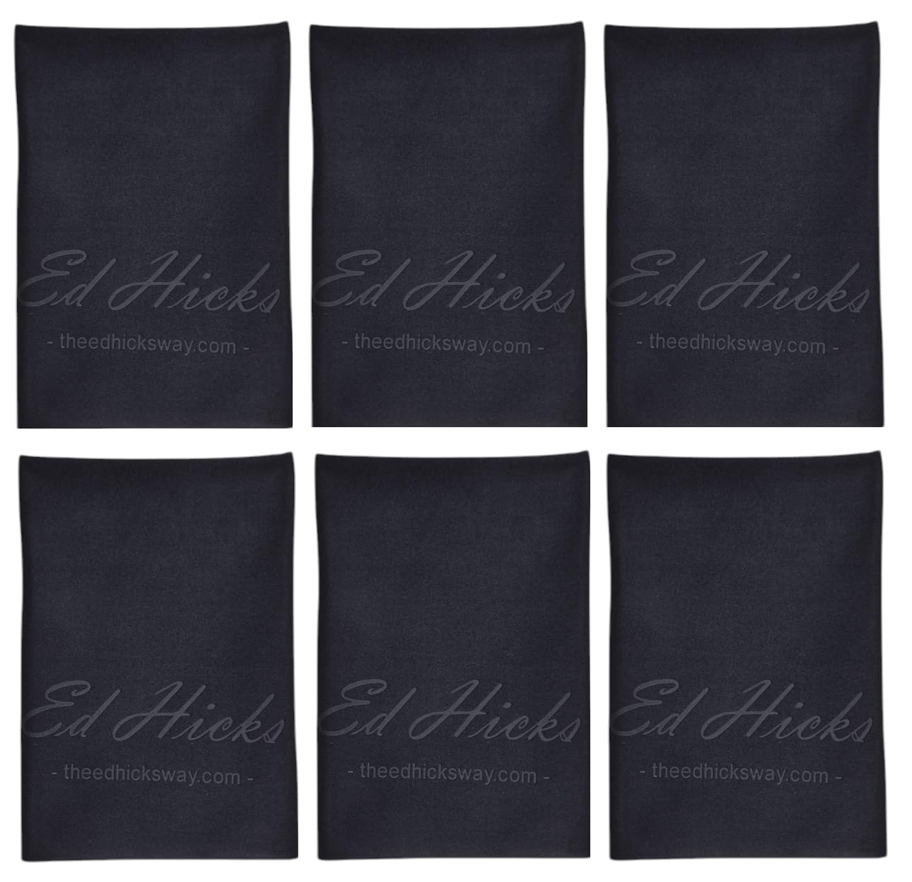 Ed Hicks Black 6 Extra Large Premium Microfibre Tv Screen Cleaning Cloths—30Cm X 30Cm—For Cleaner Tv Screens, Ipads, Tablets, Laptops ⭆ Washable ⭆ Soft, Non-Scratch ⭆ Anti Static ⭆ Chemical Free ⭆ 6 Pack