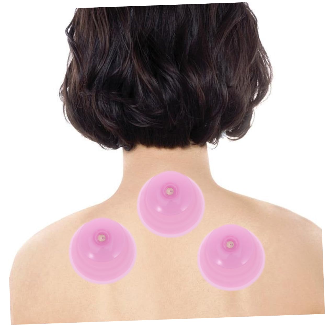 Ventouses de Massage en Silicone Rose, Lot de 12 Set de Set de Dos