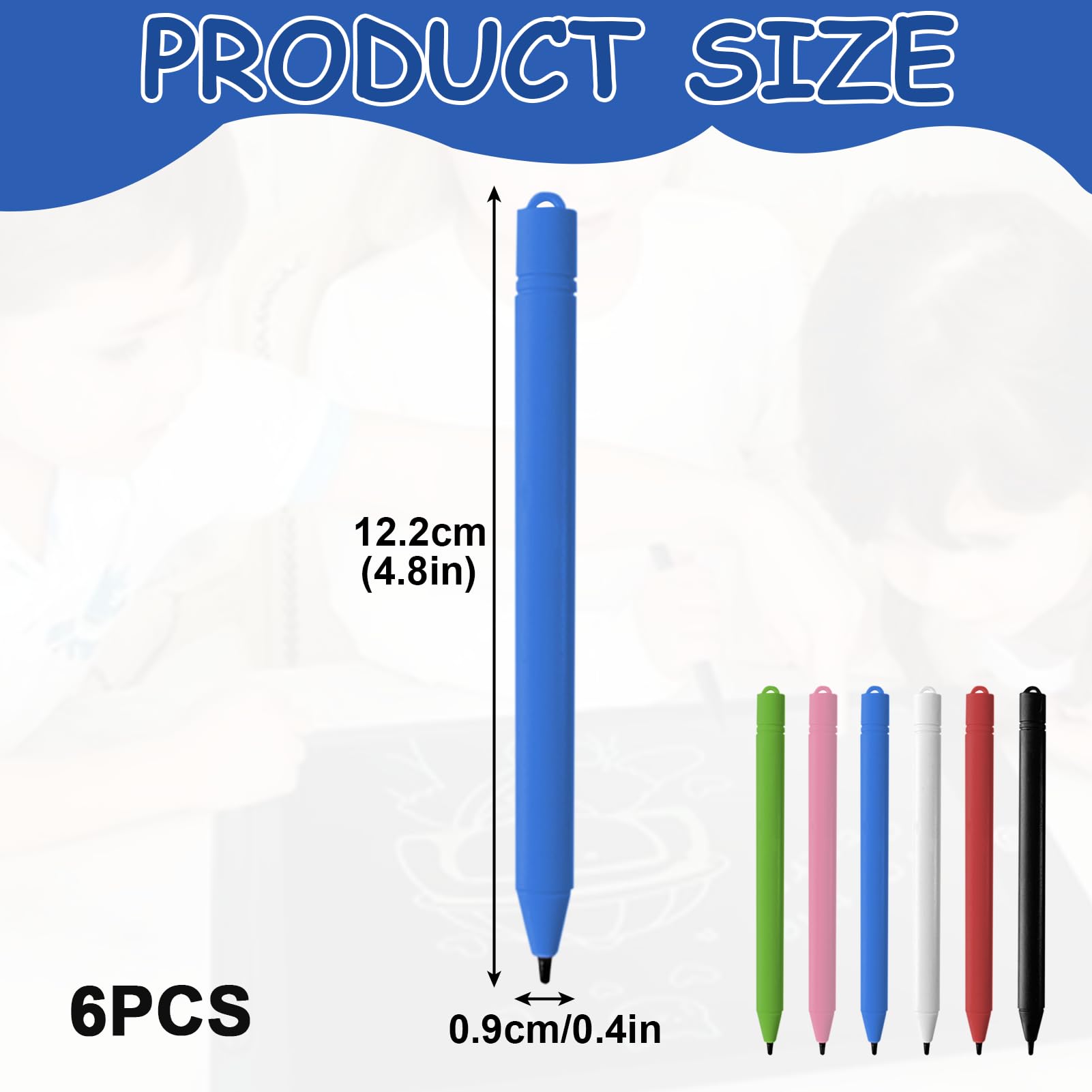 Stylos de Rechange pour Tableau d'écriture LCD, Stylet Tablette pour Dessin, Lot de 6