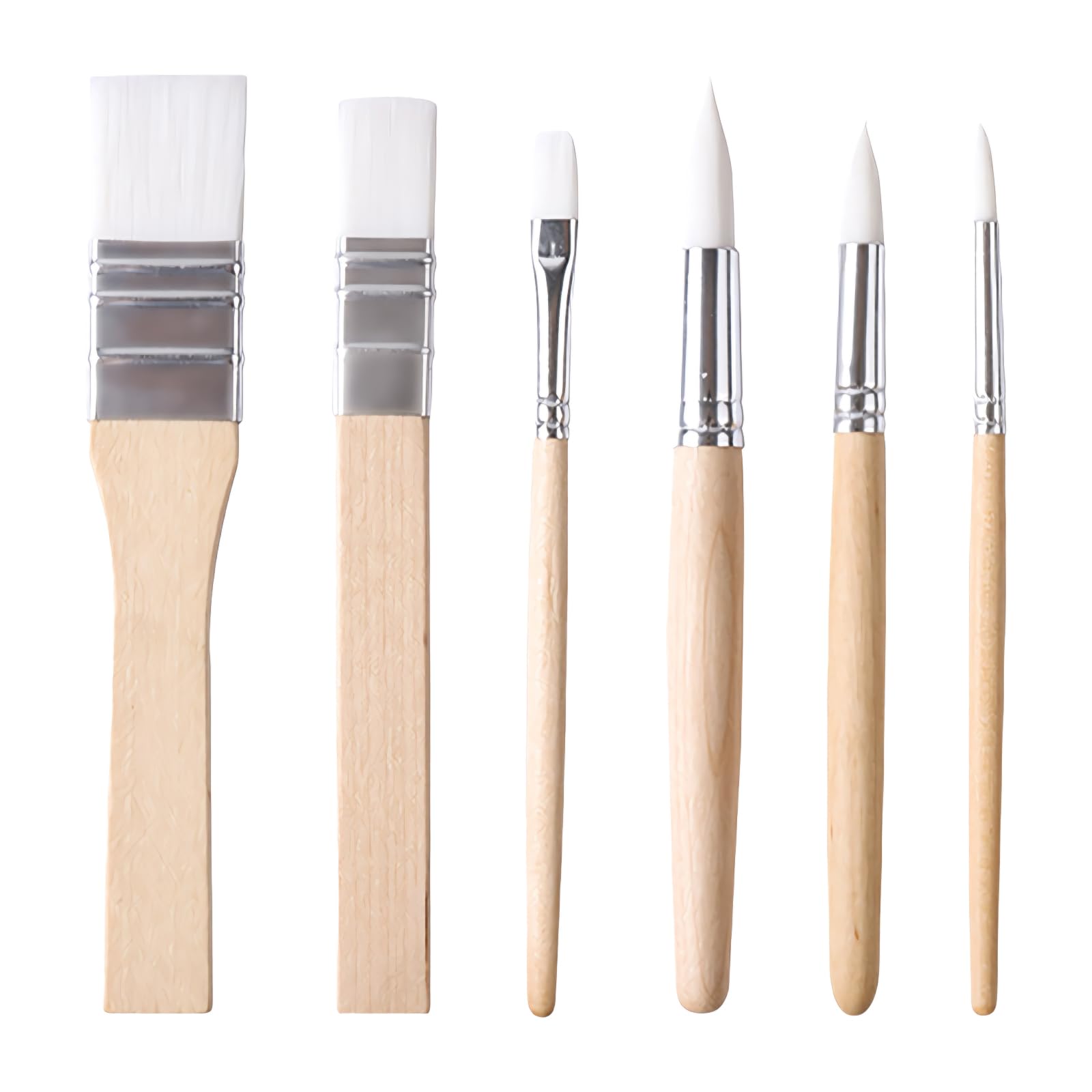 Art Brushes Set of 6 Nylon Paint Brushes Nylon Paint Brushes Watercolor Paint, Portable for Beginners and Professionals, Painting, Watercolor, Oil Painting, Acrylic Painting, Adults & Kids