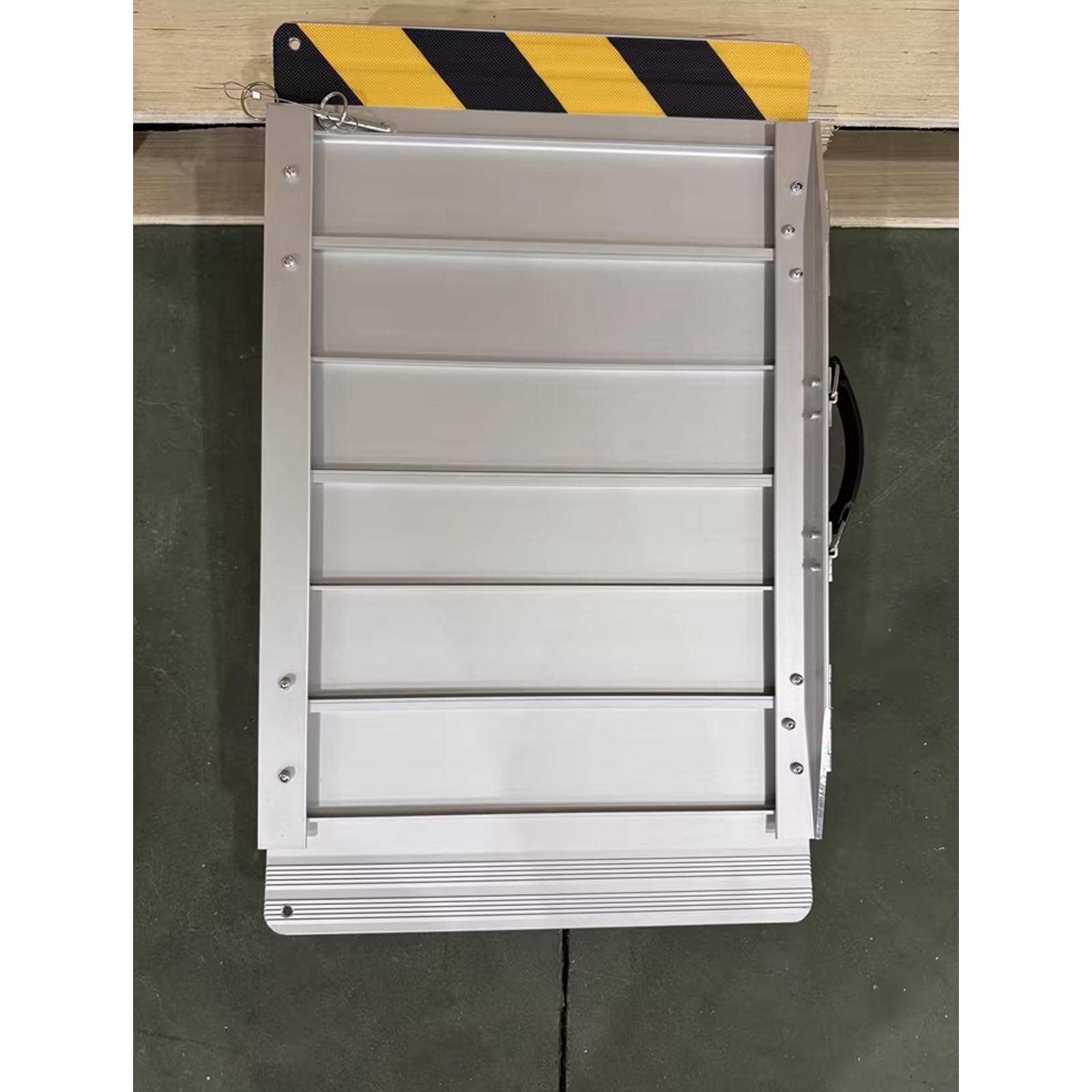 Rampe per Disabili Pieghevole in Alluminio, Rampa di Carico Extra Larga da 60 cm, 90 cm, per Casa, Gradini, Scale, capacità di Carico di 300 kg(60x76cm/23.6x29.9in)