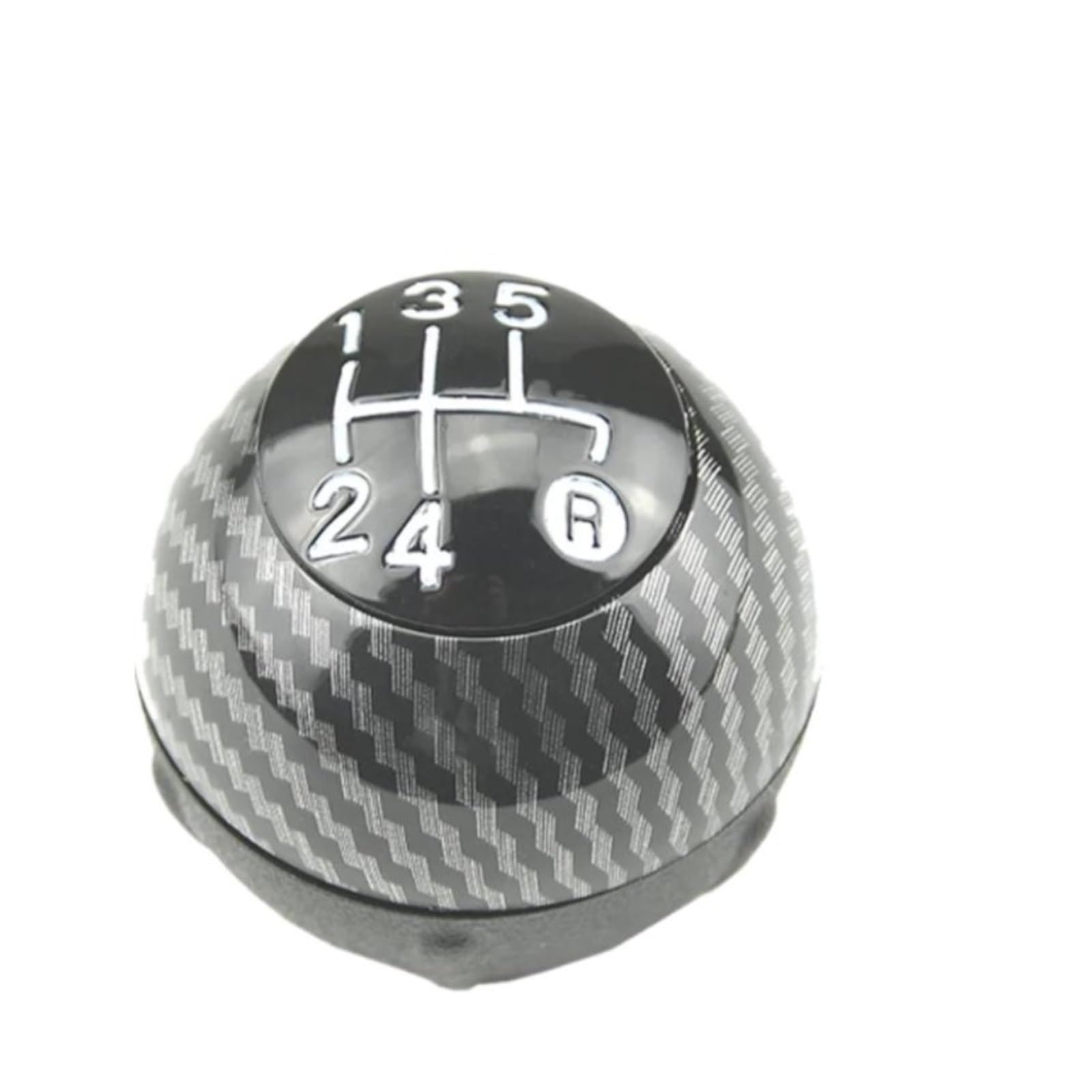 Jsyalmslw 5 Speed Carbon Gear Shifter Knob For Fiat 500 2012-2018 2017-500C 2014-500 Cult Upgrade