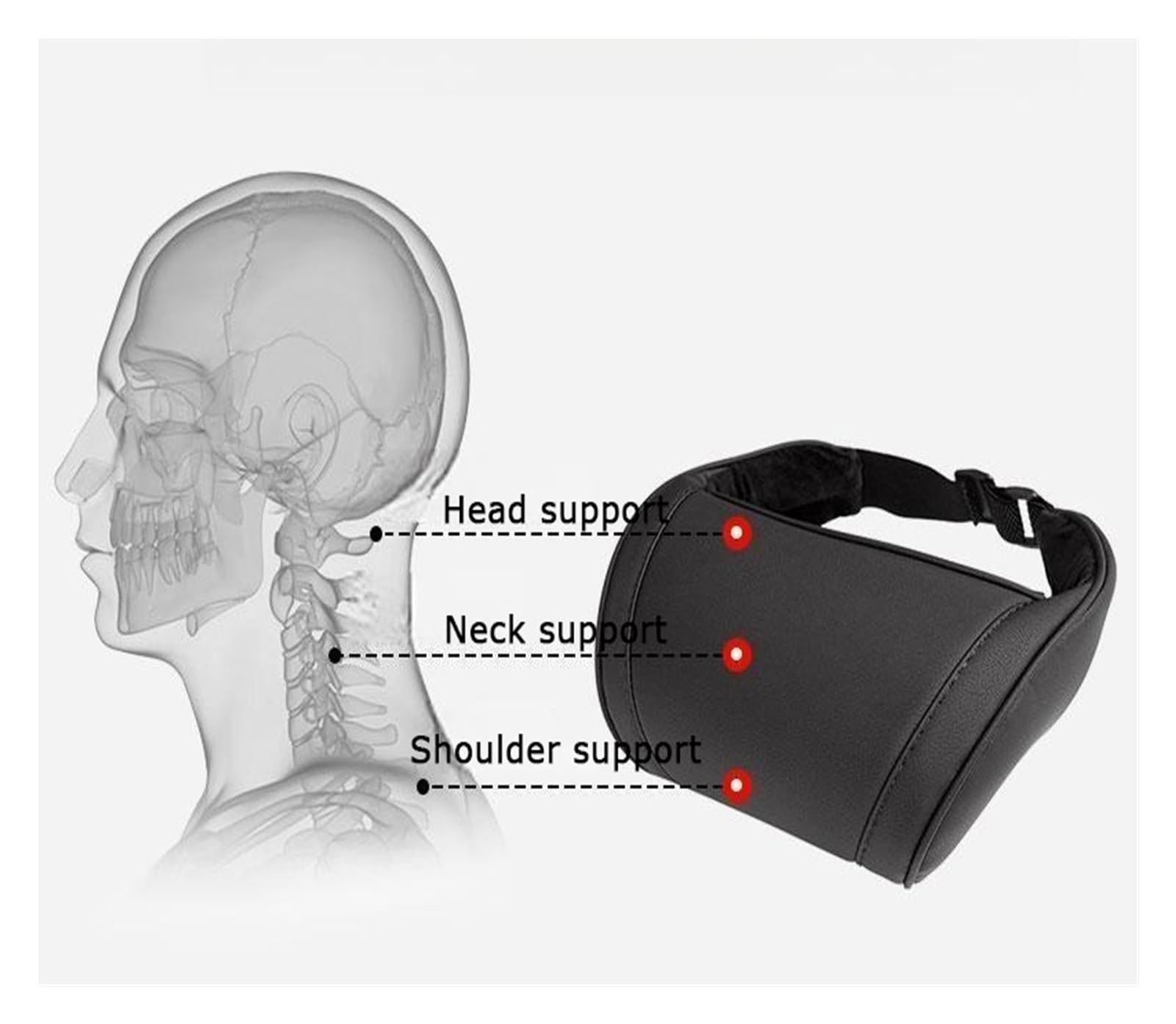 Poggiatesta Auto Cuscino for il collo del poggiatesta del sedile automatico del poggiatesta del seggiolino auto adatto for gli interni dell'auto(White 2pcs)