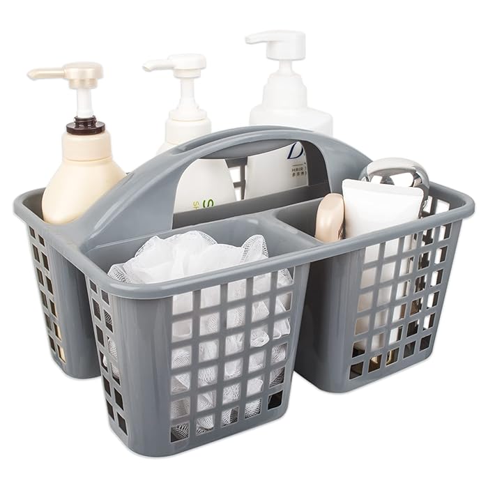 Buy Portable Shower Caddy Basket with Compartments Cleaning Supplies Organizer with Handle