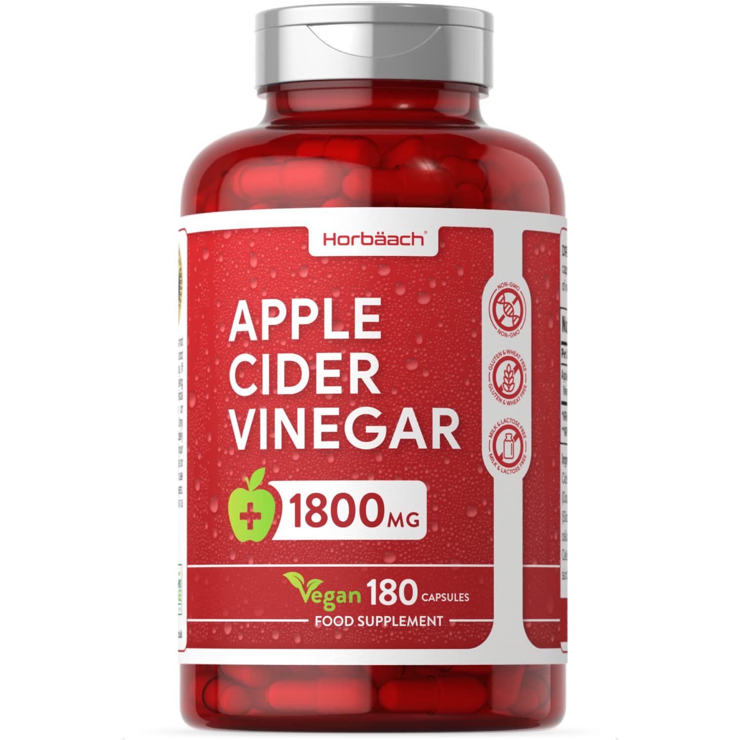 Buy Apple Cider Vinegar Capsules 1800mg 180 Count High Strength