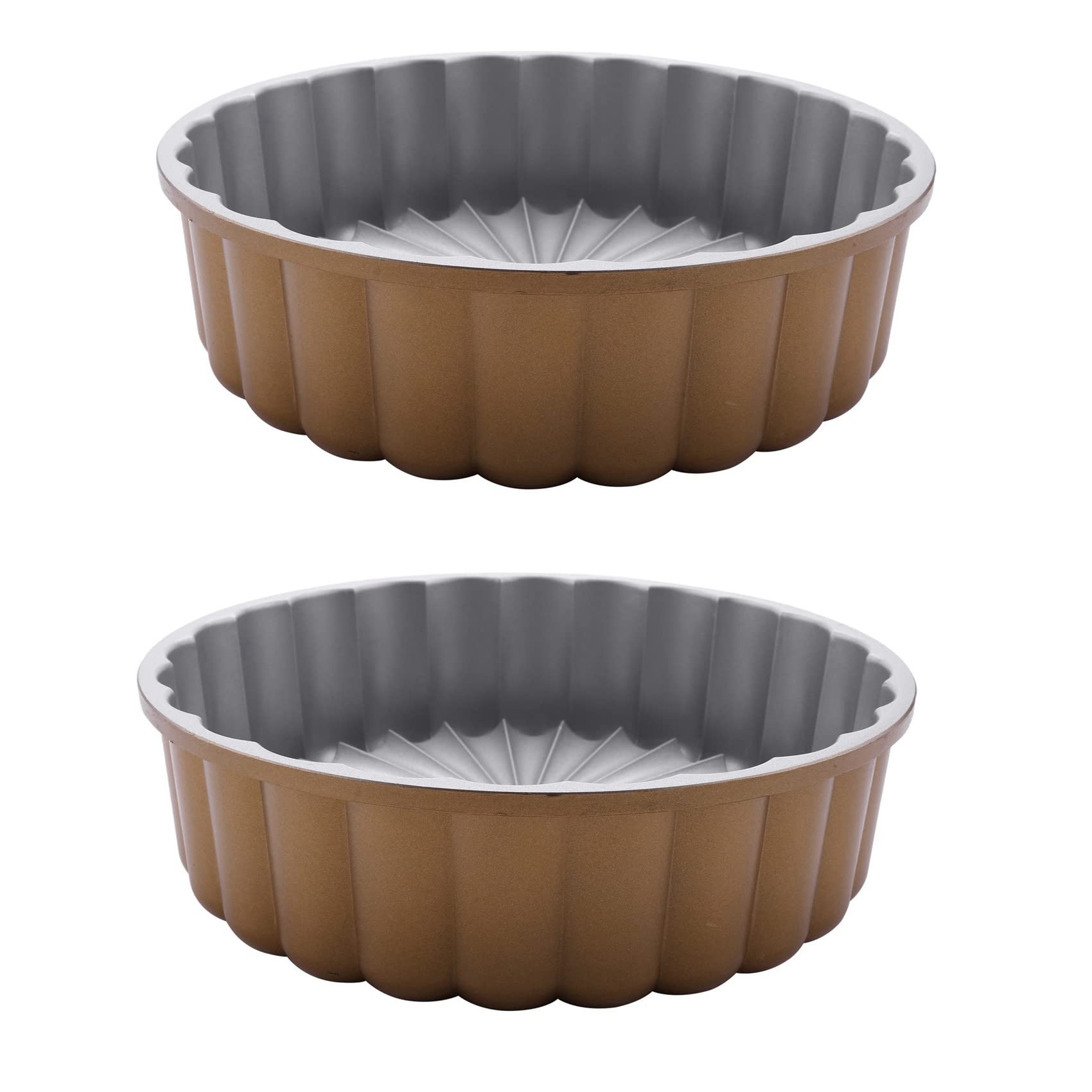 Lot de 2 moules à gâteau Charlotte - Taille - Doré