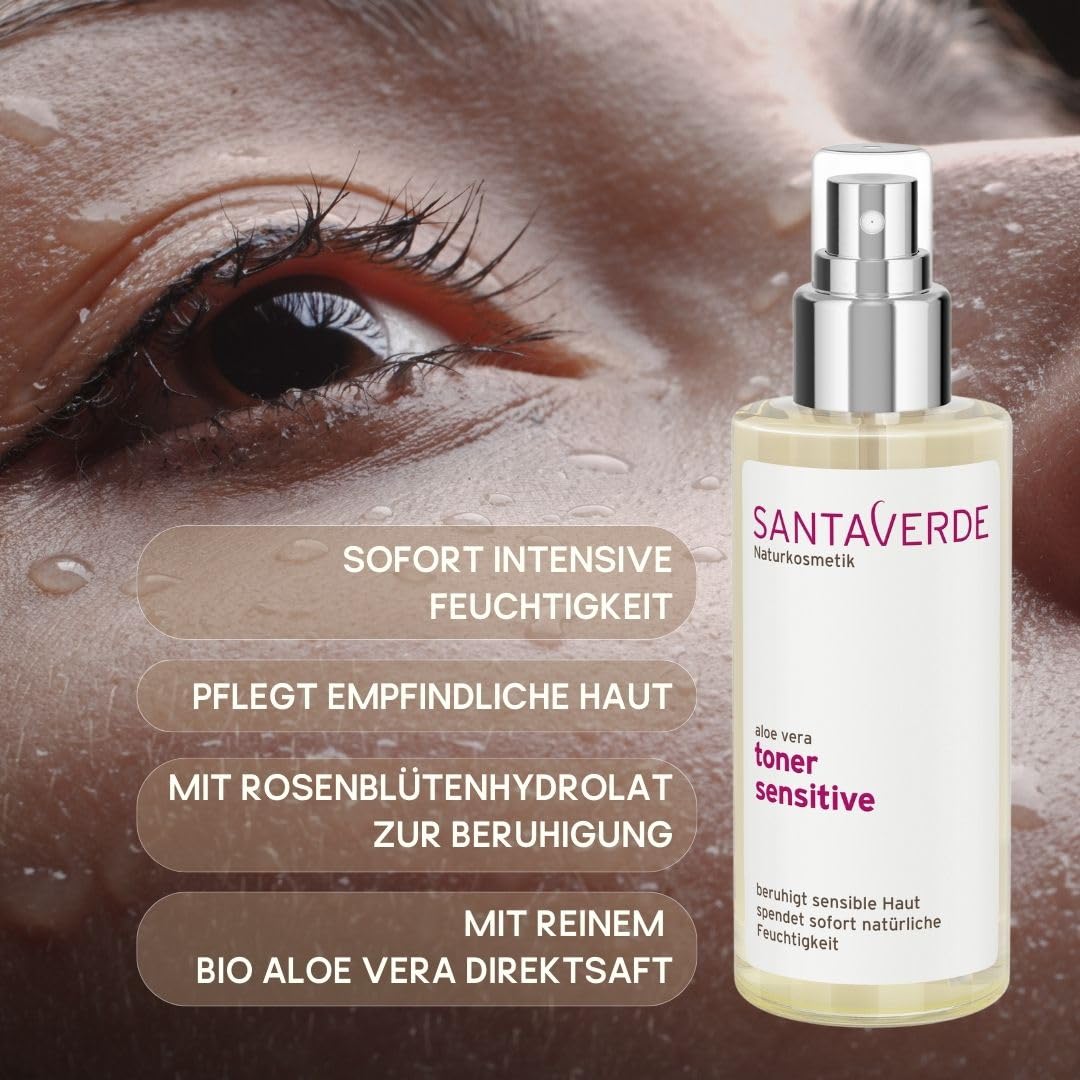 Santaverde Toner Sensitive 100ml | Sanftes Gesichtstonikum mit Aloe Vera &  Kamille | Beruhigt & Schtzt : Amazon.de: Kosmetik