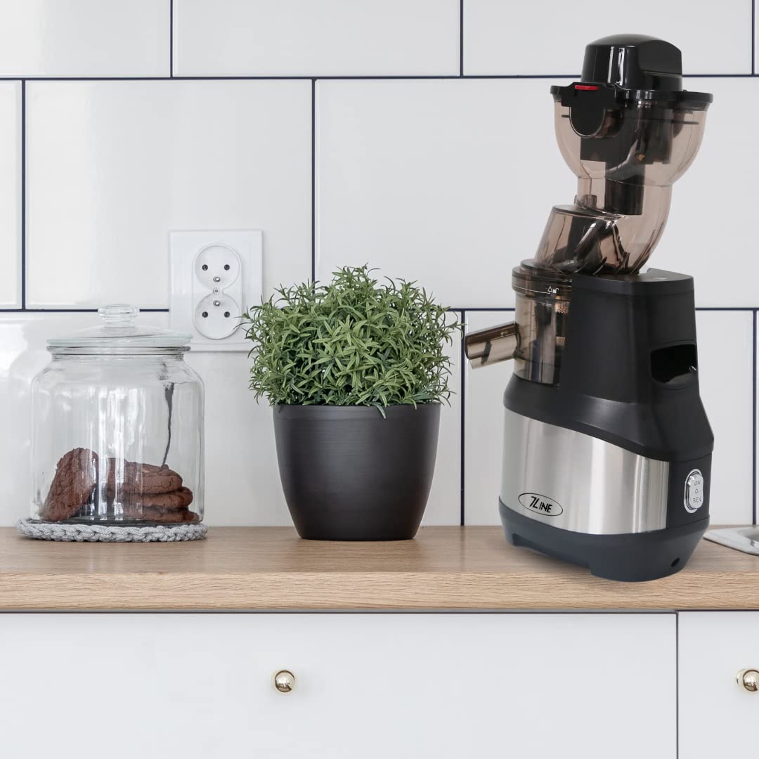 Extracteur de jus/Centrifugeuse Professionnelle 7Line - Compatible avec tous les fruits et légumes - Noir brillant