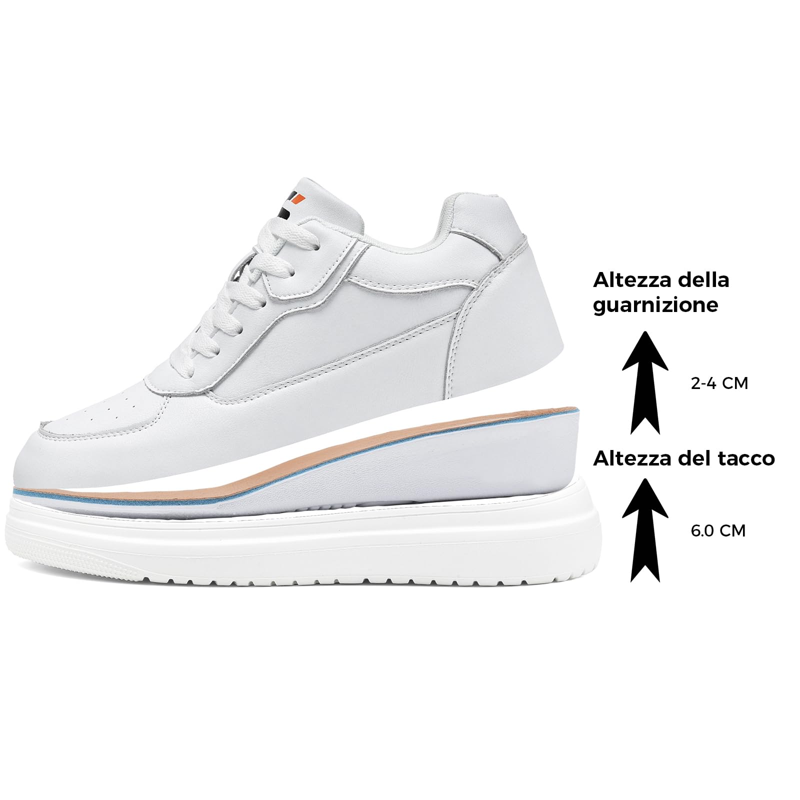 Scarpe Elevate da Uomo Invisibili Scarpe Ginnastica Sportive 6/8/10CM Regolabili Traspiranti Antiscivolo Ultra Leggere Multiuso 40-45EU