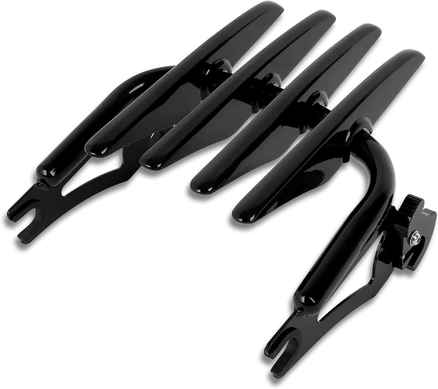 XFMT Motorcycle Black Detachable Stealth Two-Up Luggage Rack for Harley Touring Road King Street Glide Road Glide Electra Glide 2009-Later