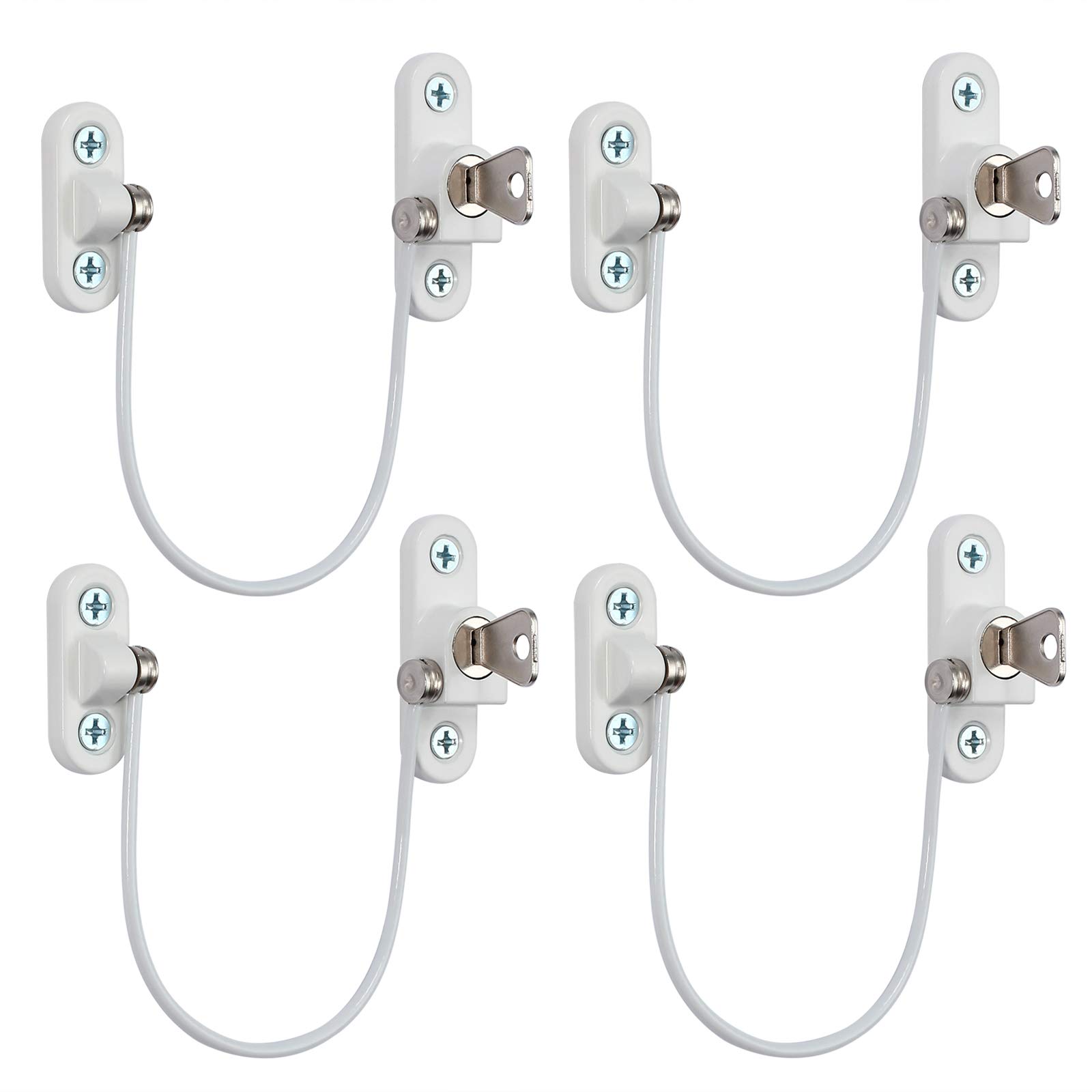 Buy eSynic 4PCS Window Door Restrictor Lockable Child Baby Safety Security Double Hung Lock