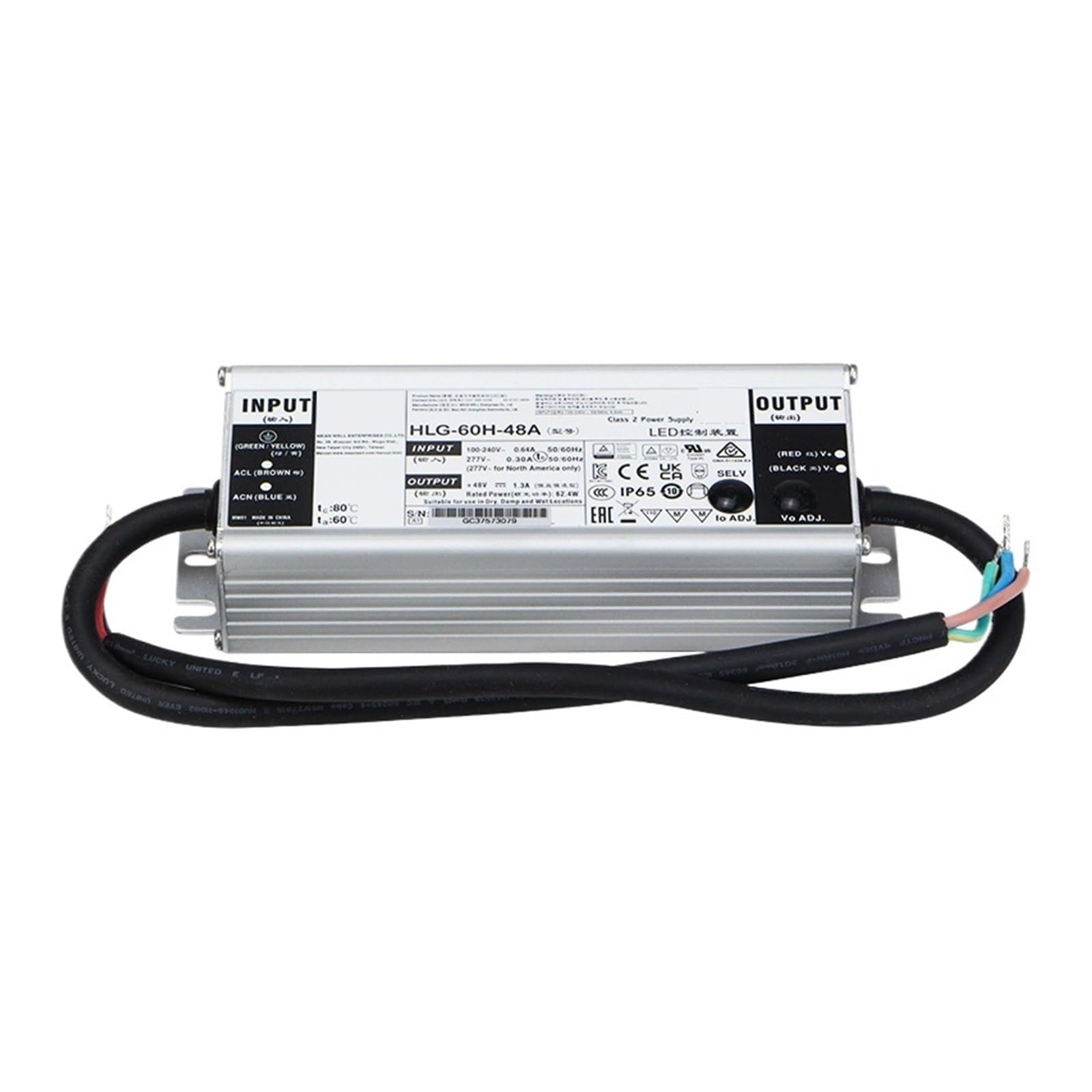 ANERTQUIH IP67 60H 24V Single Output Switching Power Supply