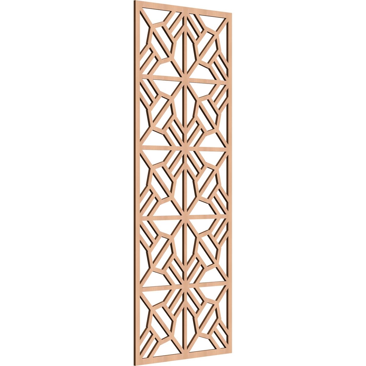 19 3/8"W x 49 3/8"H x 1/4"T Auburn Decorative Fretwork Wood Wall Panels, Alder