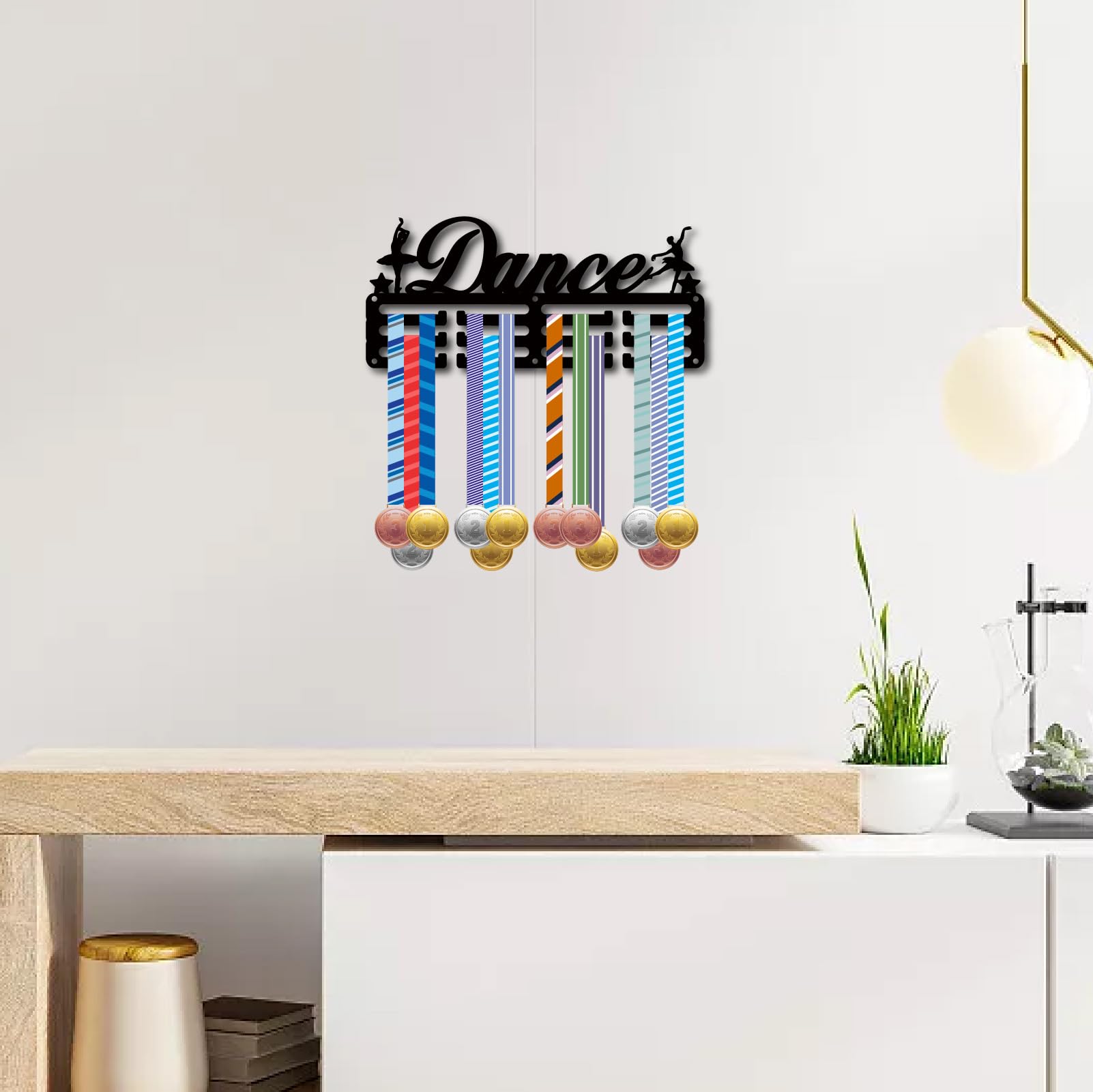 Porte-médailles Mural - Métal - Noir - 30 Types De Récompenses