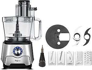 14-Cup French-Fry-Cutter Storage-Drawer Food-Processor - XL Bowl, Large Chute & Storage Drawer, Slicing & Shredding, Chopping & Mixing, For Fries, Cheese, Meat & Veggie Prep, For Home Kitchen