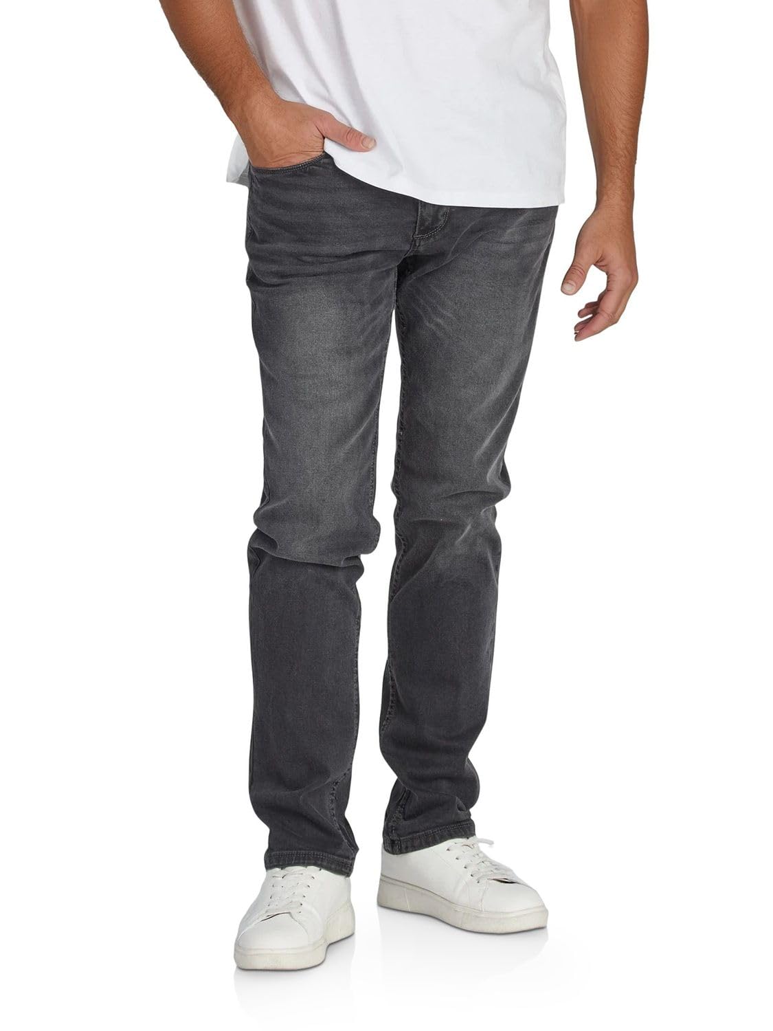 DENIMFY Jeans Herren Stretch Straight Fit DFMiro Jeanshose Baumwolle Denim Blau Schwarz Grau 30 31 32 33 34 36 38 40
