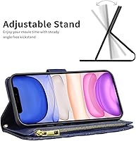 Vista 2 de Asuwish Funda de teléfono para iPhone 11 Pro Max 6.5 con protector de pantalla de vidrio templado y tarjetero de cuero con tapa para tarjetas