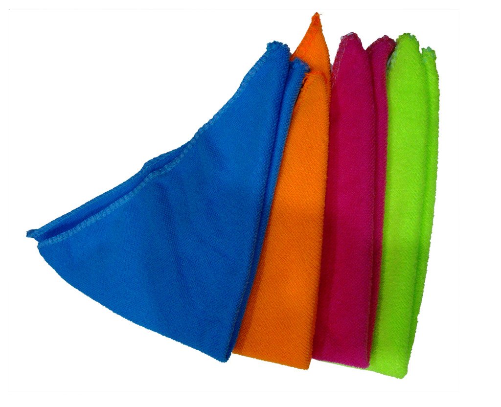 Auto Pearl Microfiber Large Auto Bike Cleaning Cloth for Kitchen Office Glass and Tv Led (Set of 4)