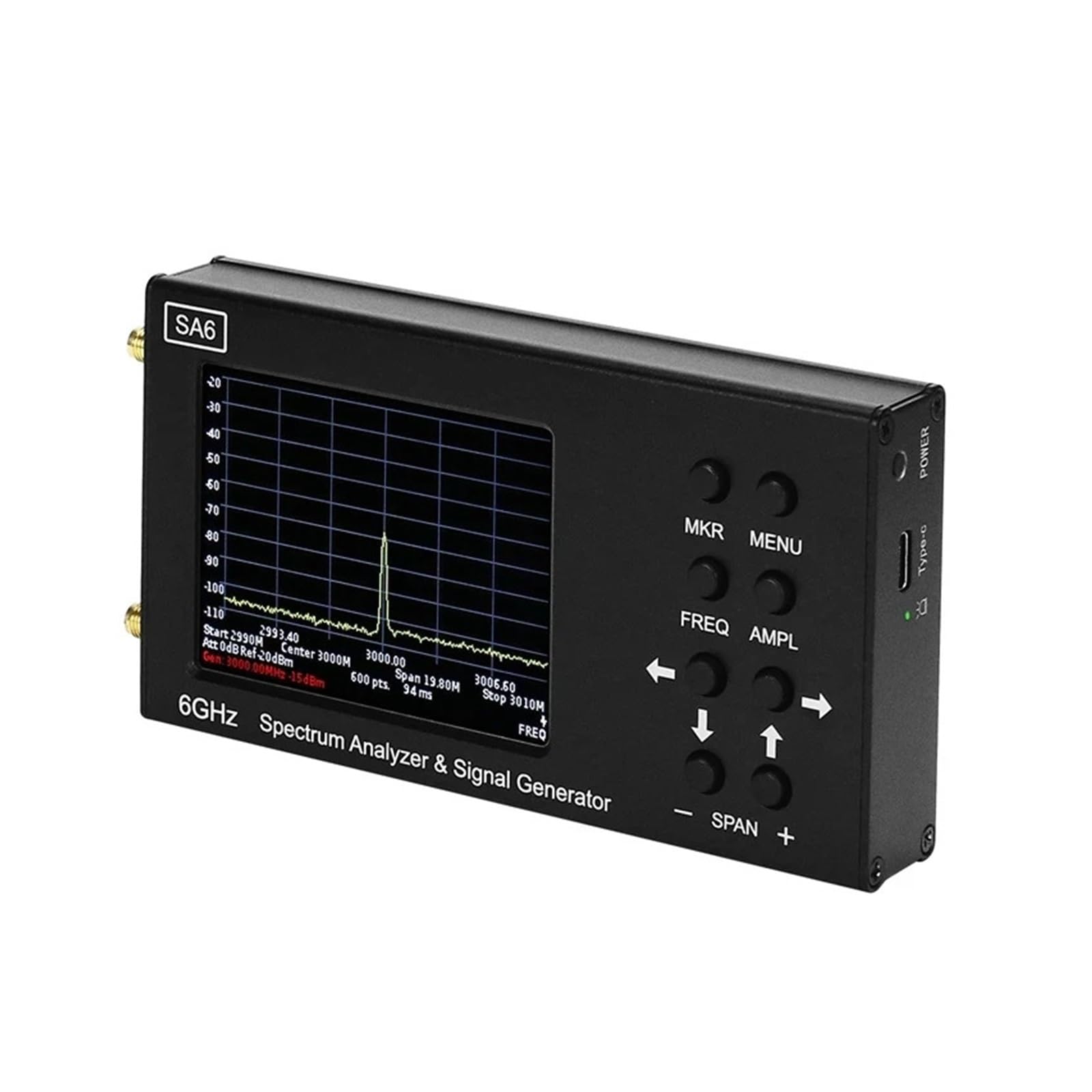 SA6 6GHz Portable Spectrum Analyzer Signal Genertor 3G 4G LTE CDMA DCS GSM GPRS