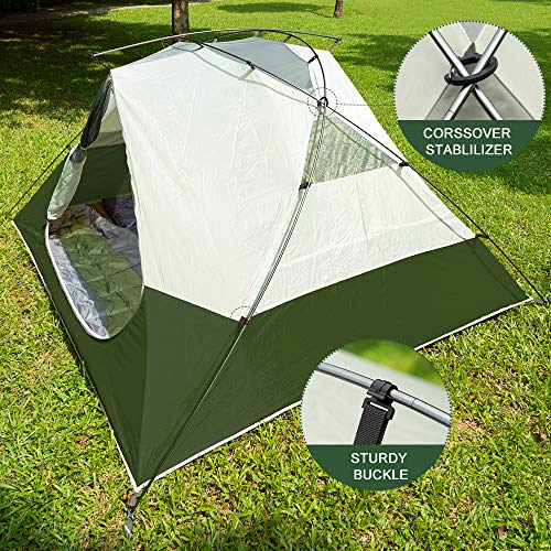 Tienda de campaña Forceatt para 3 personas, impermeable y resistente al viento, fácil montaje, tienda instantánea con cubierta para lluvia para camping, senderismo y viajes familiares miniatura 4